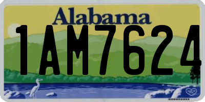 AL license plate 1AM7624