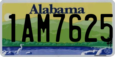 AL license plate 1AM7625