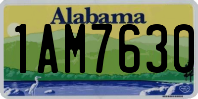 AL license plate 1AM7630
