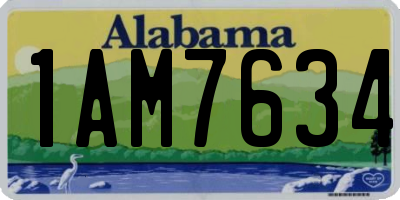 AL license plate 1AM7634
