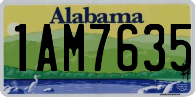 AL license plate 1AM7635