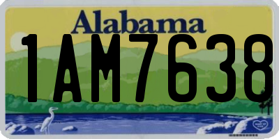 AL license plate 1AM7638