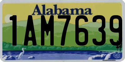 AL license plate 1AM7639