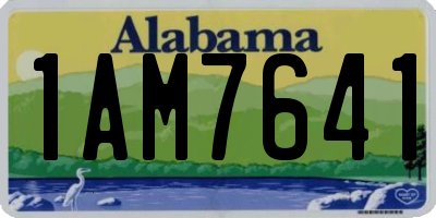 AL license plate 1AM7641