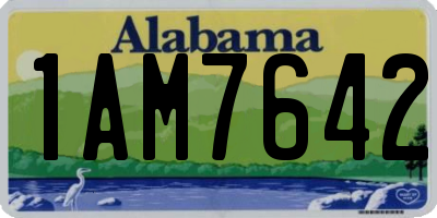 AL license plate 1AM7642