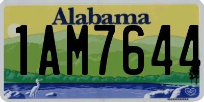 AL license plate 1AM7644
