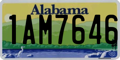 AL license plate 1AM7646