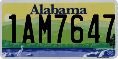 AL license plate 1AM7647
