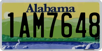AL license plate 1AM7648