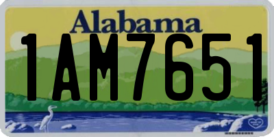 AL license plate 1AM7651