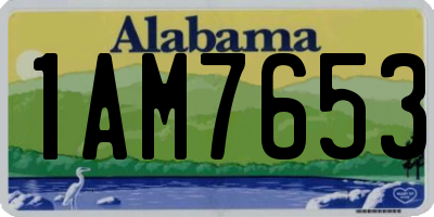 AL license plate 1AM7653