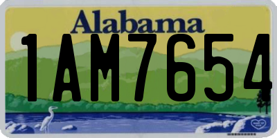 AL license plate 1AM7654