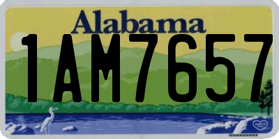 AL license plate 1AM7657