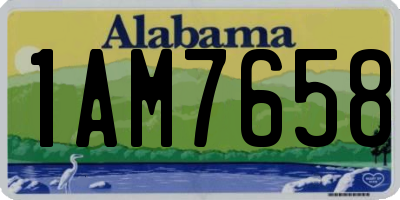 AL license plate 1AM7658