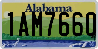 AL license plate 1AM7660