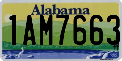 AL license plate 1AM7663