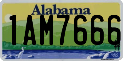 AL license plate 1AM7666