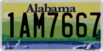 AL license plate 1AM7667