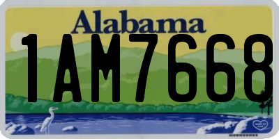 AL license plate 1AM7668