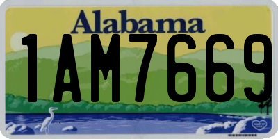 AL license plate 1AM7669