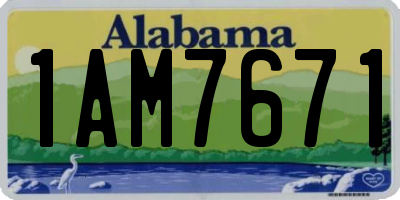 AL license plate 1AM7671
