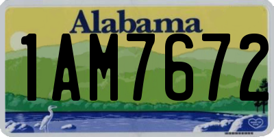 AL license plate 1AM7672