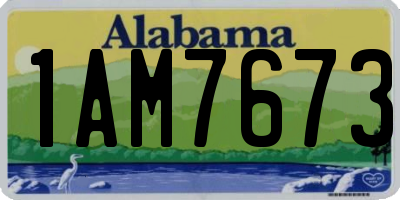AL license plate 1AM7673