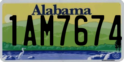 AL license plate 1AM7674