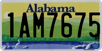 AL license plate 1AM7675