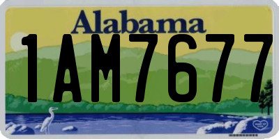 AL license plate 1AM7677