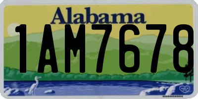 AL license plate 1AM7678