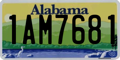 AL license plate 1AM7681