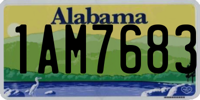 AL license plate 1AM7683