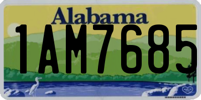 AL license plate 1AM7685