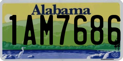 AL license plate 1AM7686