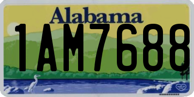 AL license plate 1AM7688