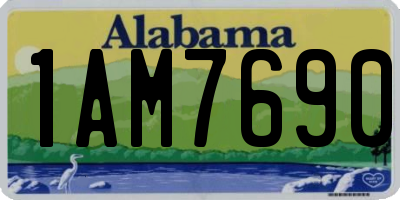 AL license plate 1AM7690