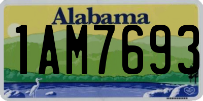 AL license plate 1AM7693