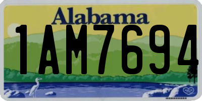 AL license plate 1AM7694
