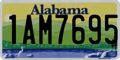 AL license plate 1AM7695