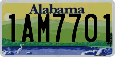 AL license plate 1AM7701