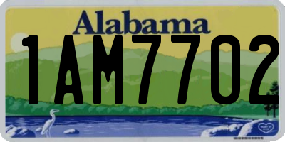 AL license plate 1AM7702