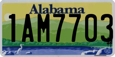 AL license plate 1AM7703