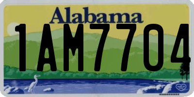 AL license plate 1AM7704