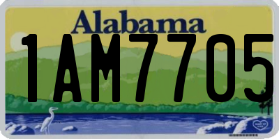 AL license plate 1AM7705