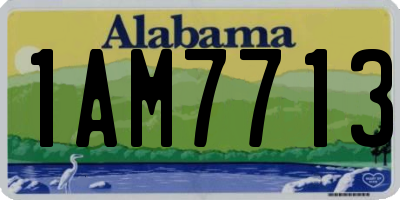 AL license plate 1AM7713
