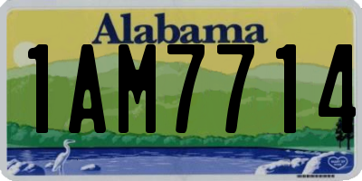 AL license plate 1AM7714
