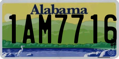 AL license plate 1AM7716