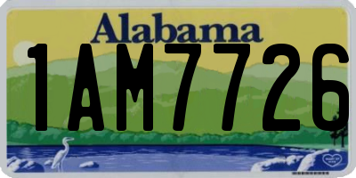 AL license plate 1AM7726