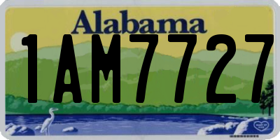 AL license plate 1AM7727